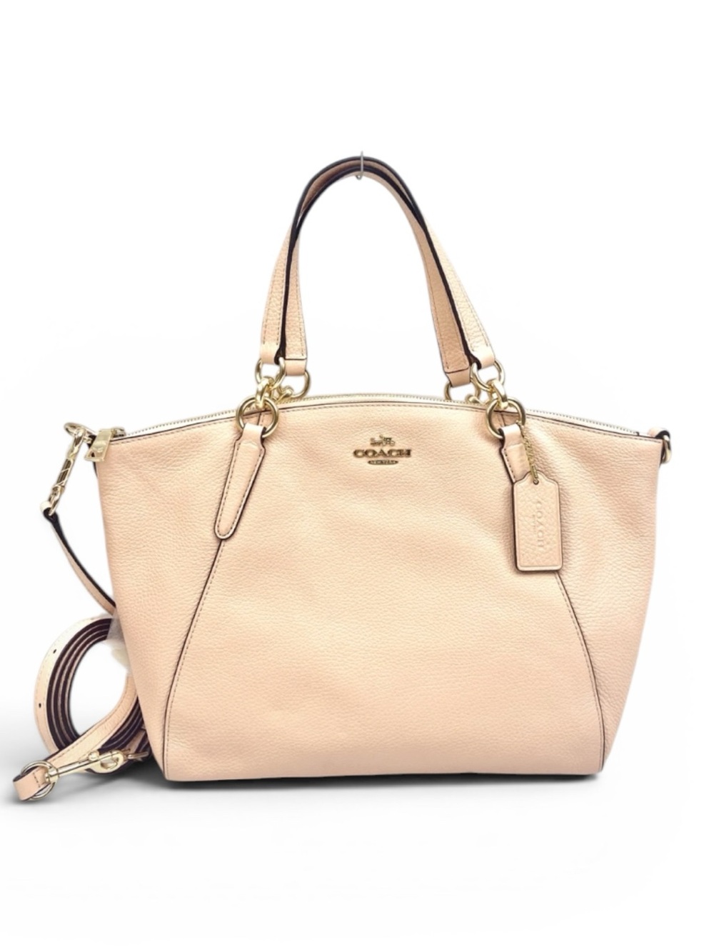 Coach Kelsey Pebbled Leather Light Pink Crossbody Bag F28968